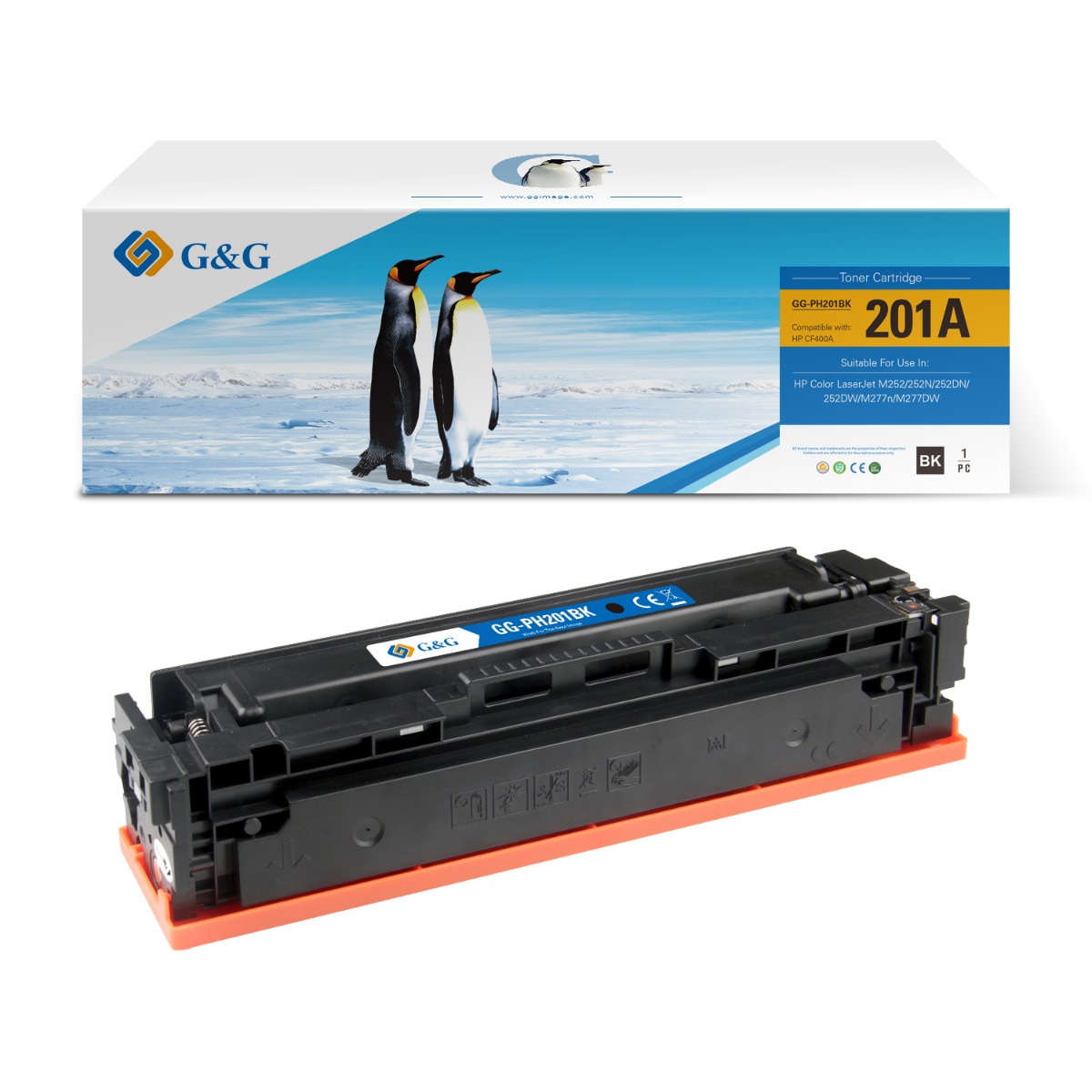 КАСЕТА ЗА HP Color LaserJet Pro M252/M252N/M252DN/M252DW/M277N/M277DW - /201A/ - Black - CF400A - P№ NT-CH201FBK/NT-PH201BK - G&G