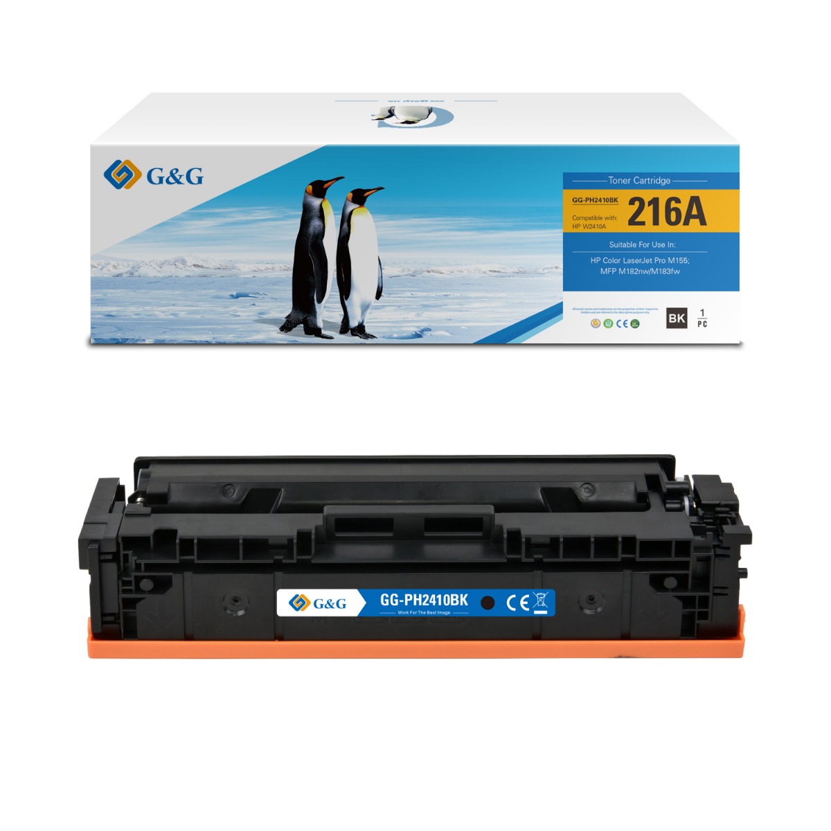 КАСЕТА ЗА HP COLOR LASERJET PRO M155/MFP M182nw/M183fw - Black - /216A/ - W2410A - P№ NT-PH2410BK - G&G 