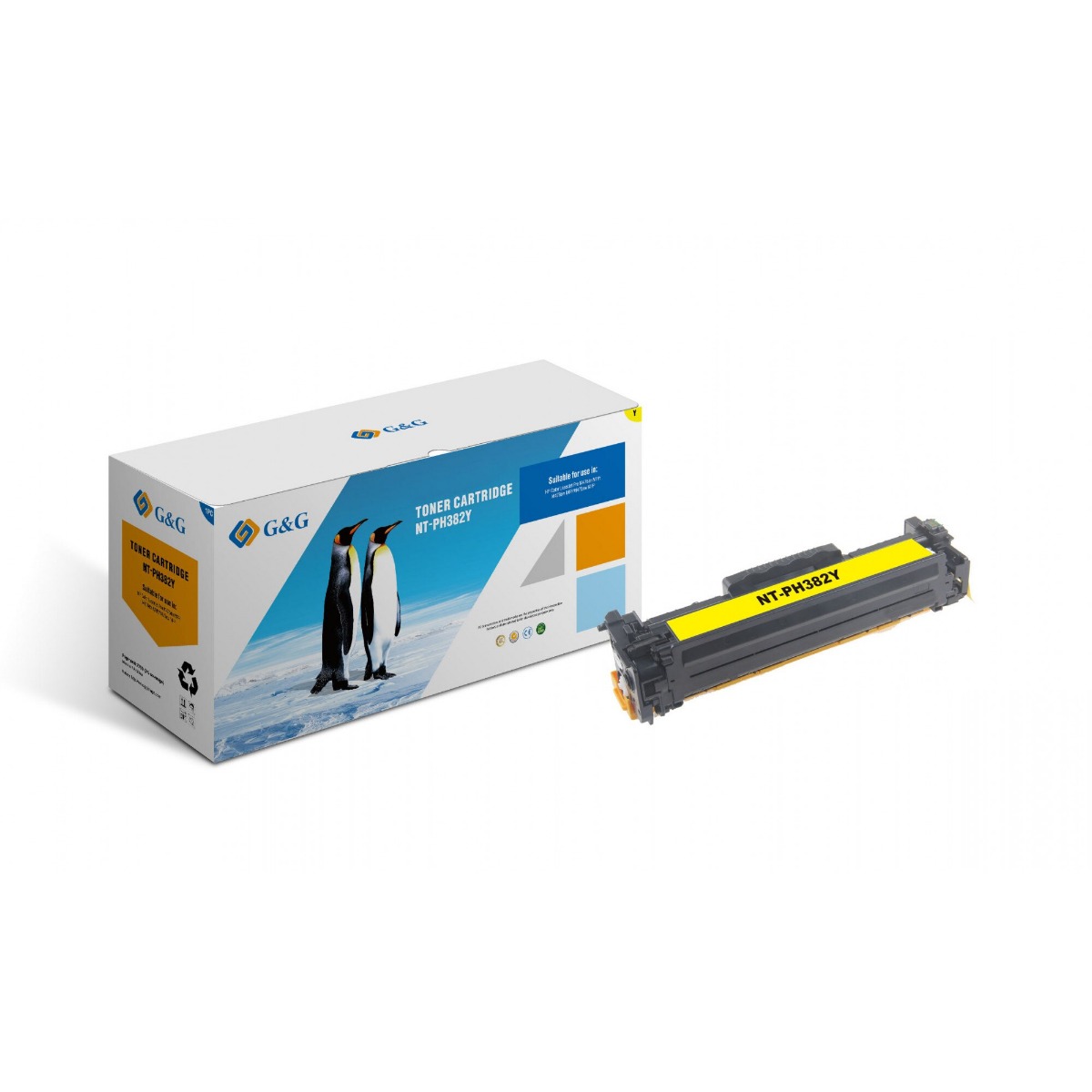 КАСЕТА ЗА HP LaserJet M476 series - /312A/ - CF382A - Yellow - P№ NT-PHF382Y/NT-PH382Y - G&G