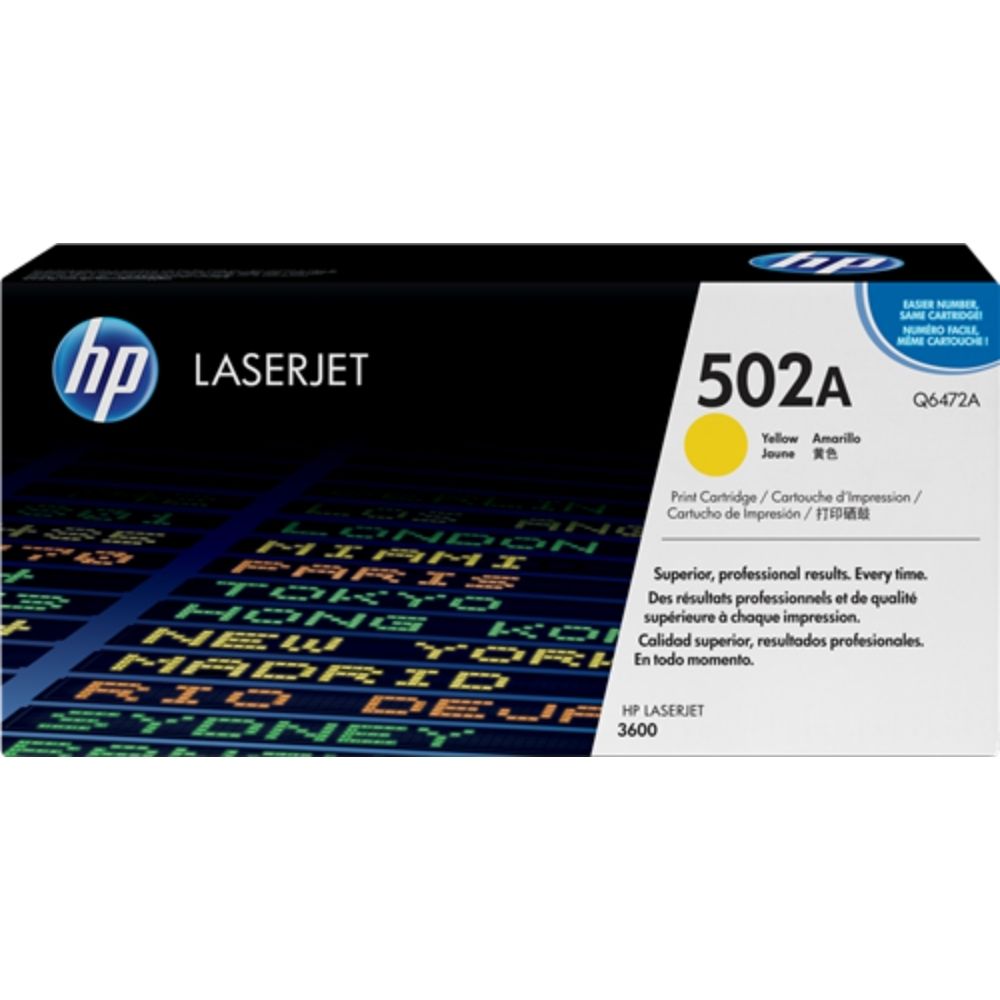 КАСЕТА ЗА HP COLOR LASER JET 3600 - Yellow -  /502A/ - PN Q6472A