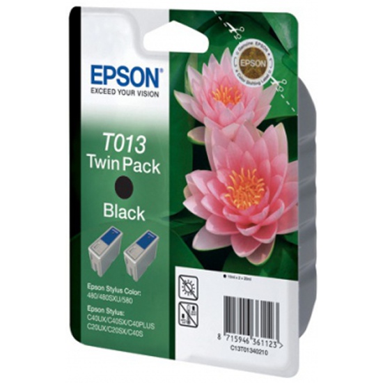 КОМПЛЕКТ 2 ГЛАВИ ЗА EPSON STYLUS COLOR 480/580 - Black - TWIN PACK - OUTLET - P№ T013402 - A