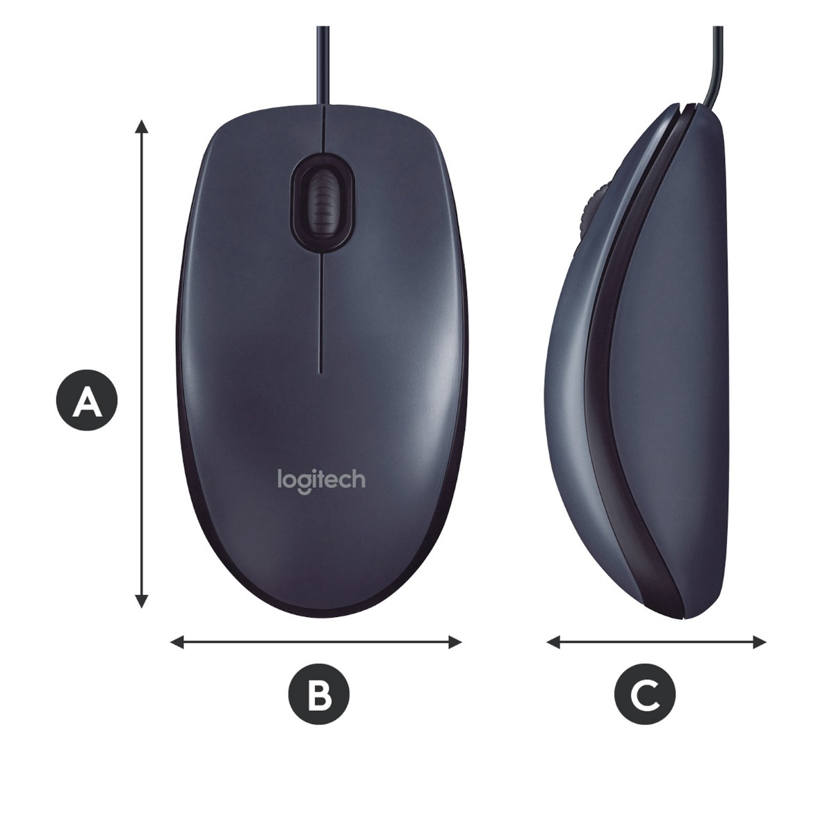 МИШКА LOGITECH B100 - Жична - Black - P№ 910-003357