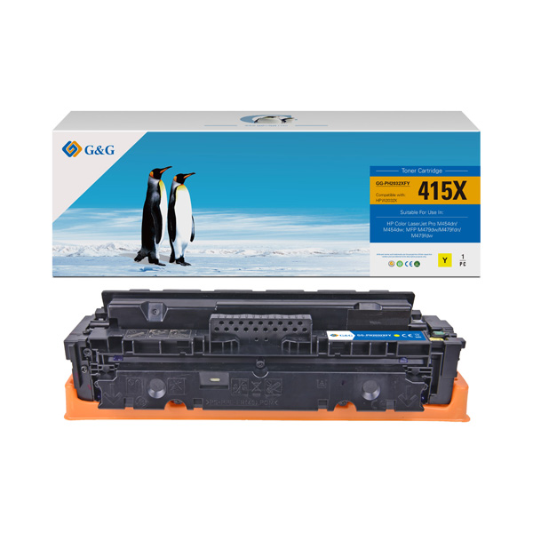 КАСЕТА ЗА HP COLOR LASER JET PRO M454dn/M454dw/MFP M479dw/M479fdn/M479fdw - Yellow -  /415X/ - W2032X - PN NT-PH2032XY - G&G